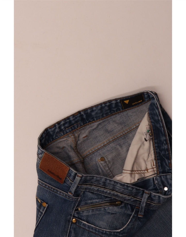 MELTIN' POT Mens Distressed Straight Jeans W36 L34  Blue Cotton