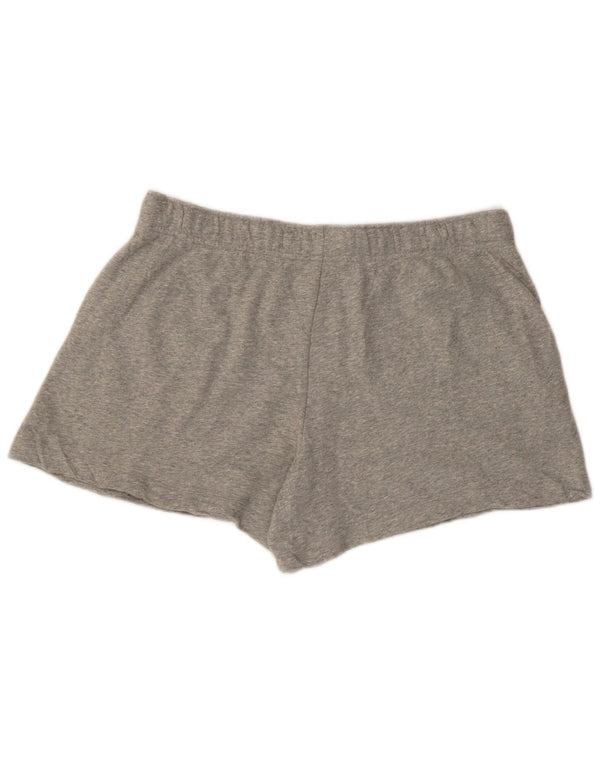 Nike Womens Sport Shorts UK 18 XL  Grey Flecked Cotton