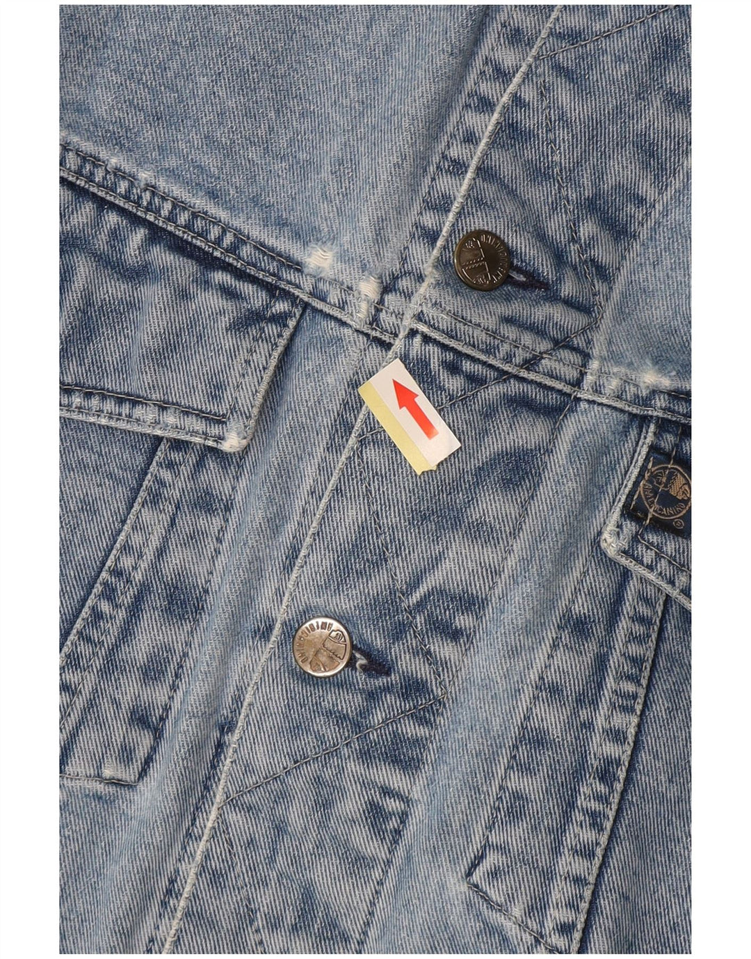 AMERICANINO Mens Denim Jacket UK 42 XL Blue Cotton