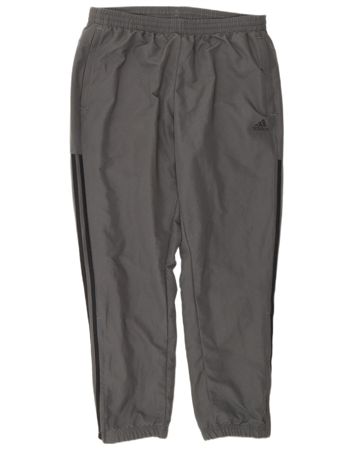 ADIDAS Mens Tracksuit Trousers Joggers Large  Grey Polyester