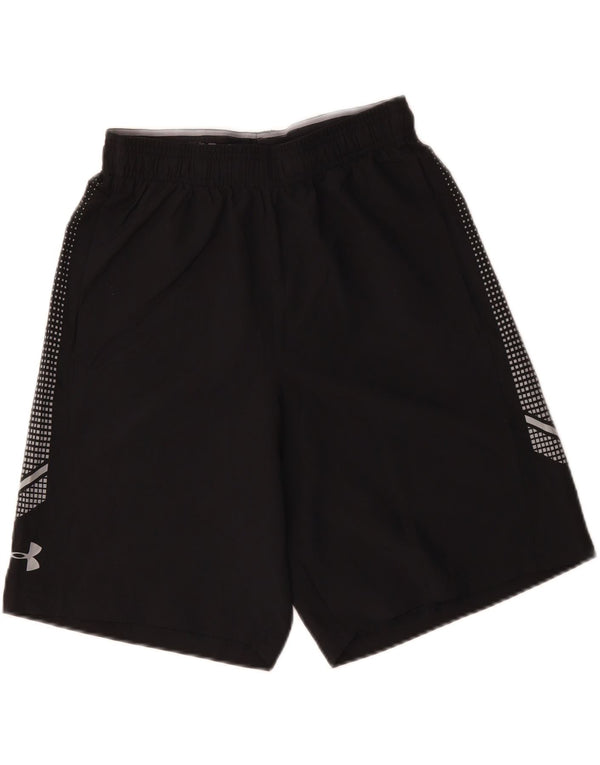 UNDER ARMOUR Mens Heat Gear Sport Shorts Small  Black Spotted Polyester