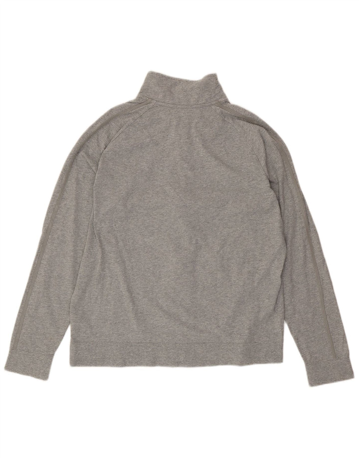 NIKE Mens Graphic Tracksuit Top Jacket Large Grey Cotton