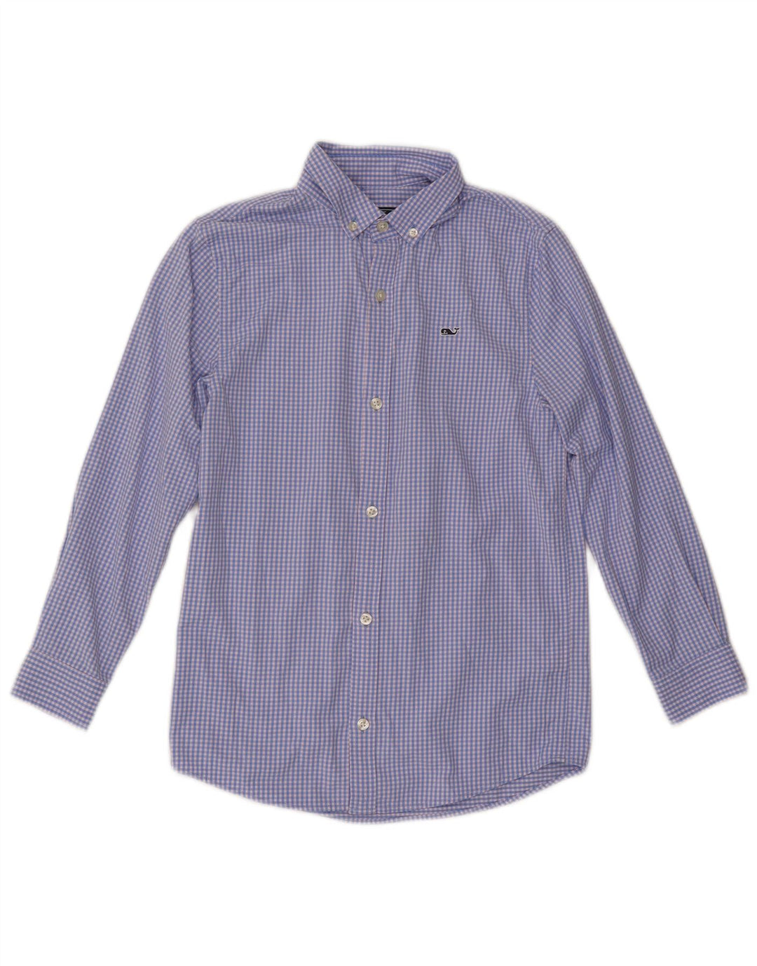 VINEYARD VINES Boys Shirt 8-9 Years Small Blue Gingham Cotton