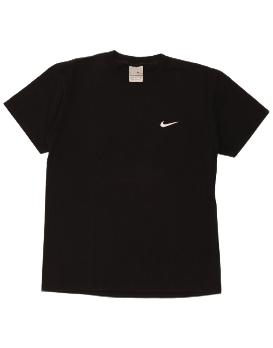 NIKE Mens Graphic T-Shirt Top Medium Black Cotton