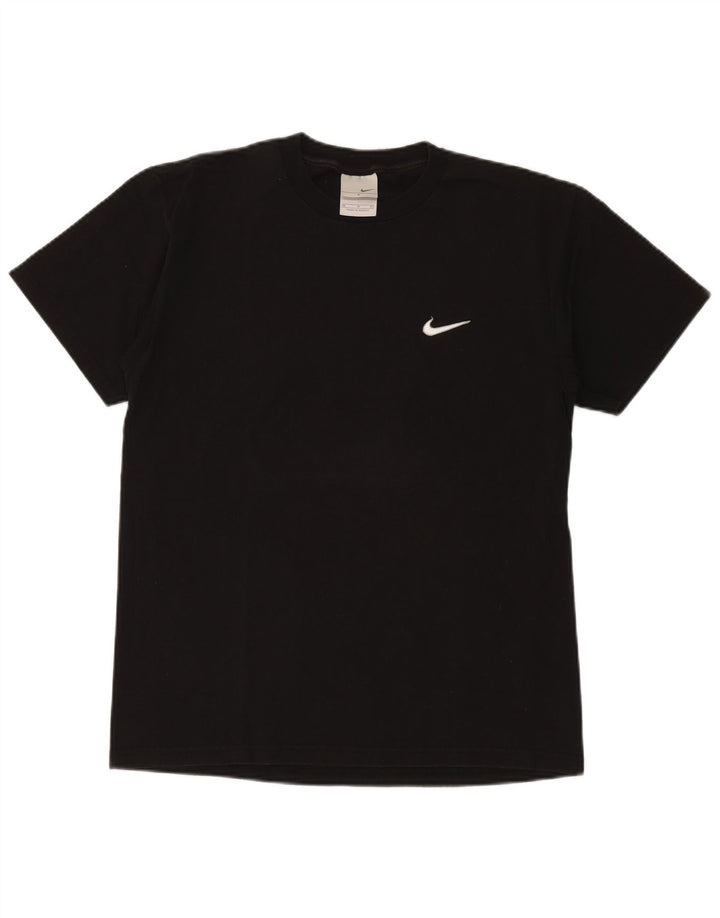 NIKE Mens Graphic T-Shirt Top Medium Black Cotton