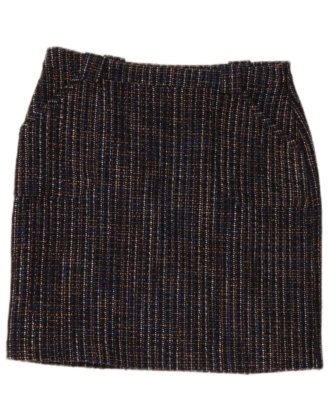 MONSOON Womens Mini Skirt UK 10 Small W30  Navy Blue Flecked Polyester