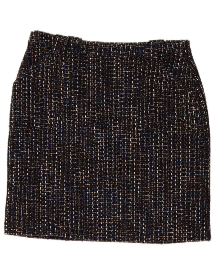 MONSOON Womens Mini Skirt UK 10 Small W30  Navy Blue Flecked Polyester