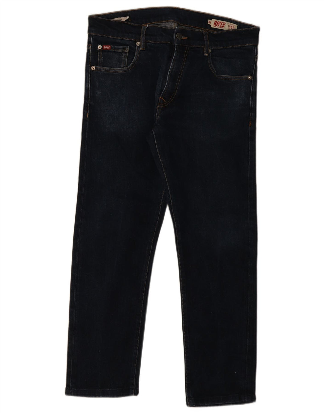 Rifle Mens Slim Jeans W32 L26 Navy Blue