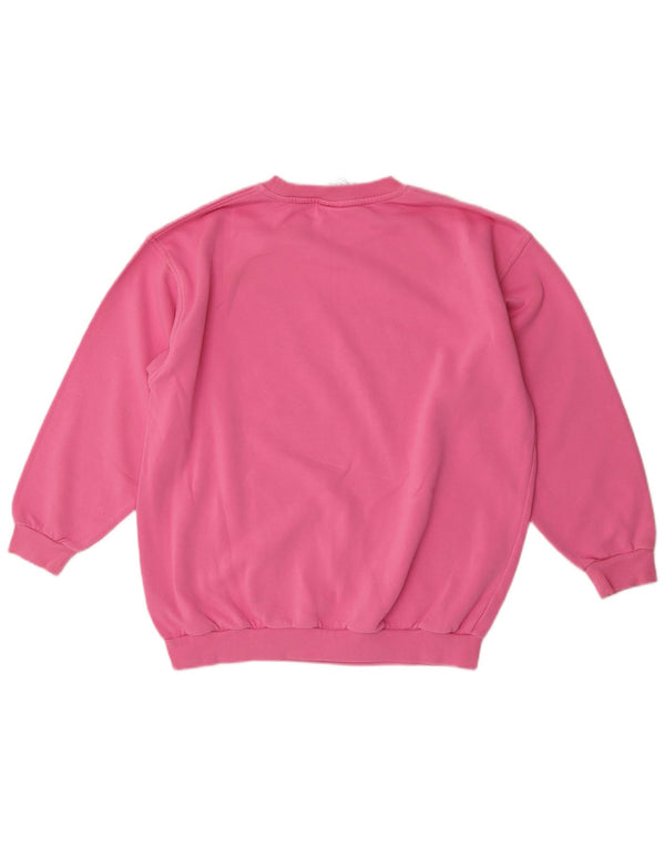 Nike Girls Sweatshirt Jumper 13-14 Years XL Pink Cotton