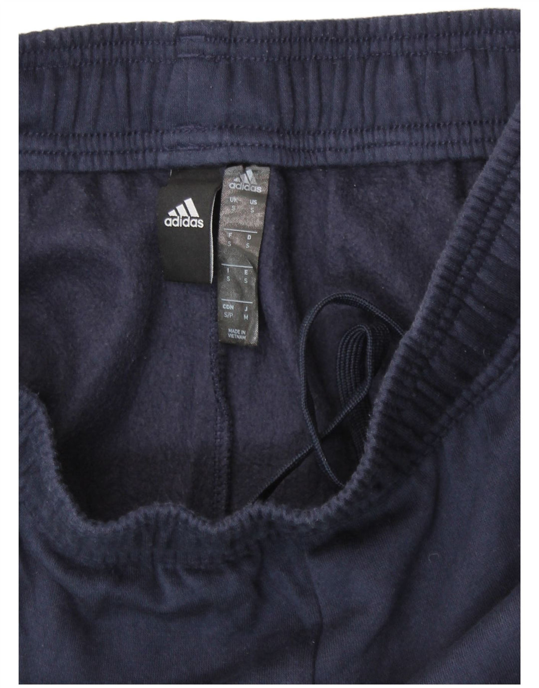 ADIDAS Mens Tracksuit Trousers Joggers Small Navy Blue Colourblock Cotton