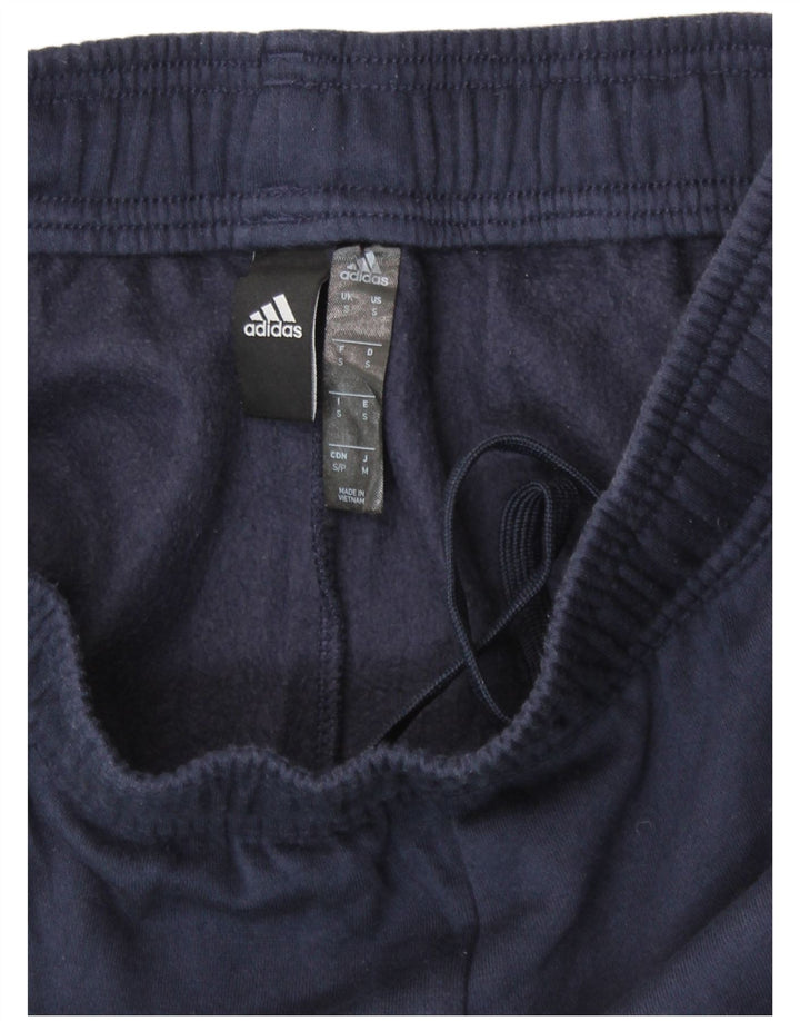 ADIDAS Mens Tracksuit Trousers Joggers Small Navy Blue Colourblock Cotton