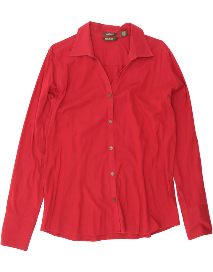 EDDIE BAUER Womens Shirt UK 16 Large Red Cotton Vintage Eddie Bauer and Second-Hand Eddie Bauer from Messina Hembry 