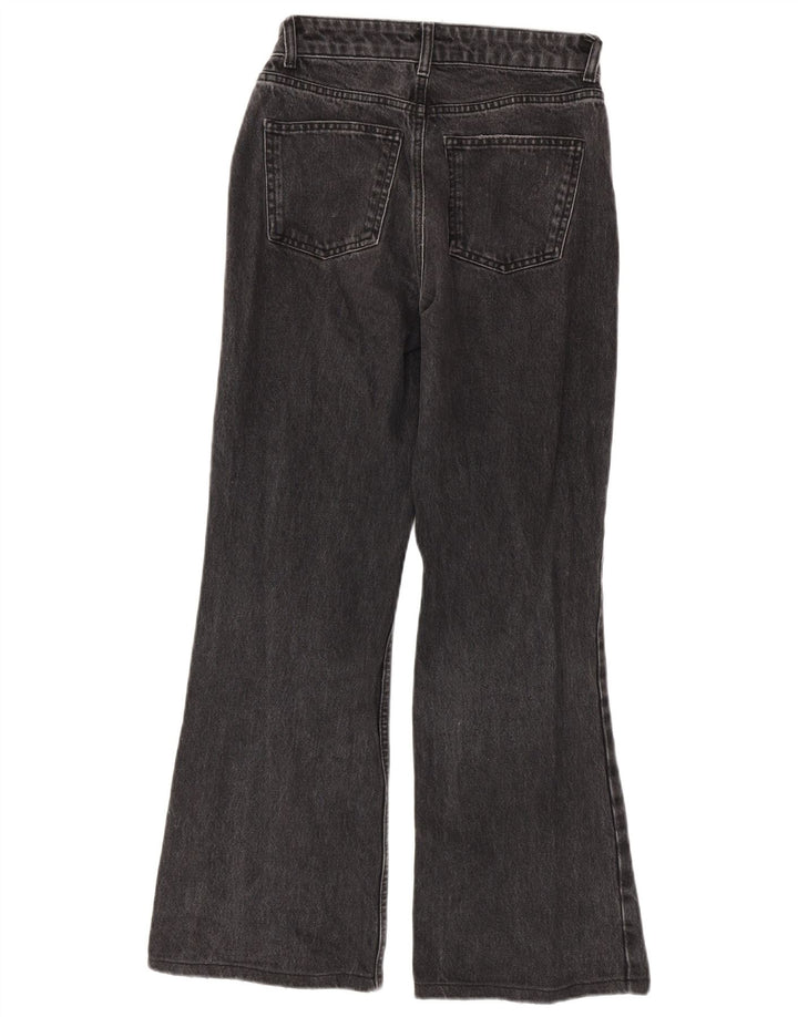 Topshop Womens Flared Jeans W26 L30 Grey Cotton