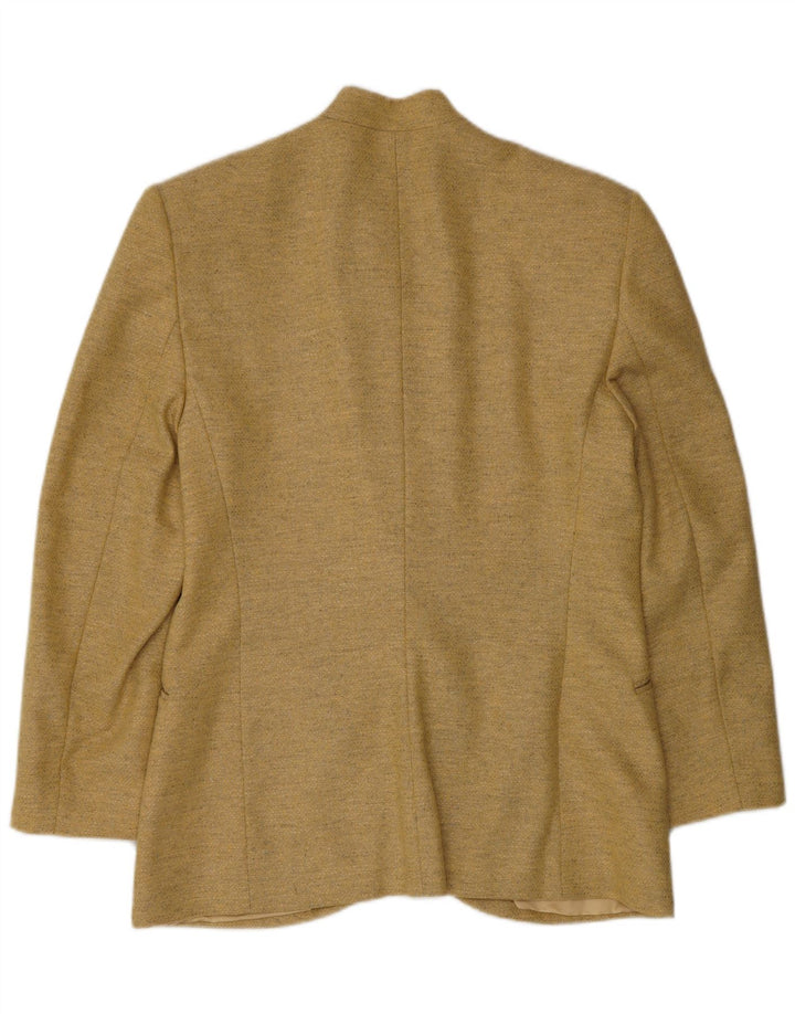 FERRE Womens 1 Button 2 Piece Skirt Set UK 14 Medium W28  Yellow Wool