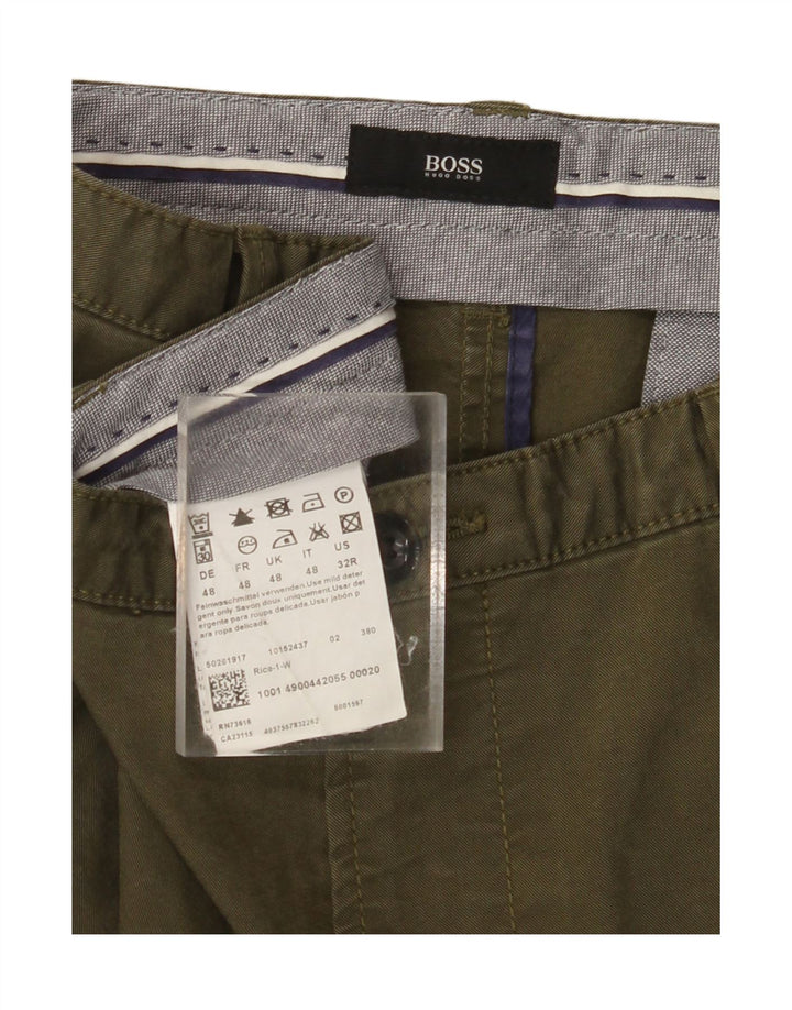 Mens Straight Chino Trousers IT 48 Medium W32 L29