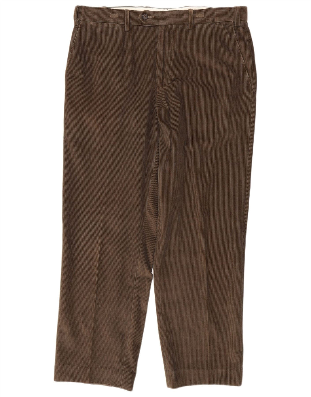 MARKS & SPENCER Mens Straight Corduroy Trousers W36 L29 Brown Cotton
