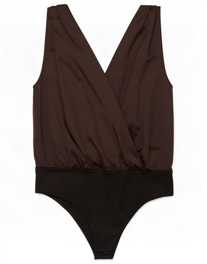 Zara Womens Sleeveless Bodysuit UK 14 Large Black Polyester