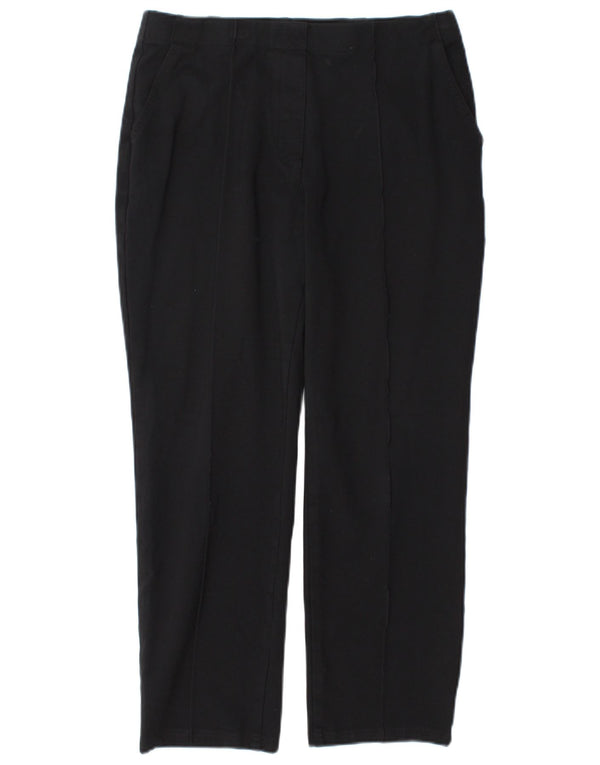 Marks & Spencer Womens Chino Trousers UK 12 Medium W30 L27 Navy Blue