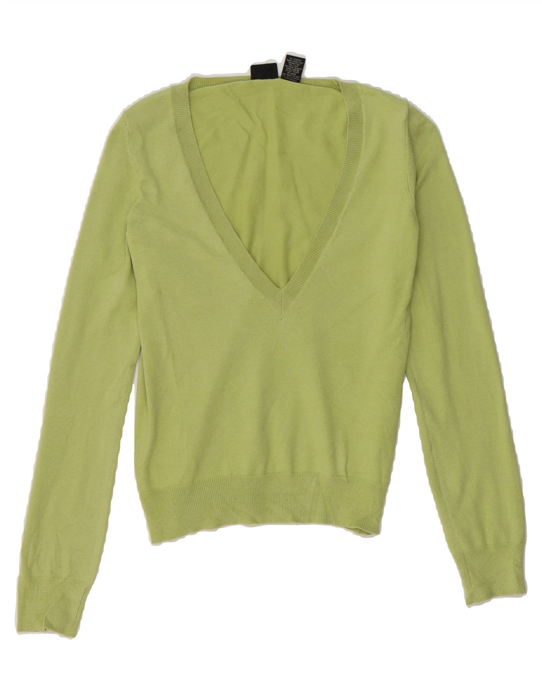 MOSSIMO Womens V-Neck Jumper Sweater UK 10 Small Green Silk Vintage Mossimo and Second-Hand Mossimo from Messina Hembry 