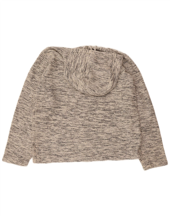 WEIRD FISH Mens Hoodie Jumper Small Grey Flecked