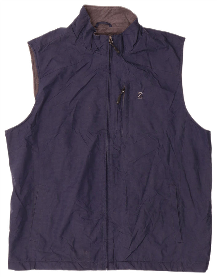 IZOD Mens Utility Gilet UK 42 XL Navy Blue Polyester