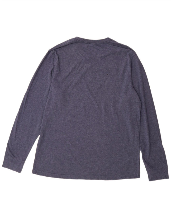 Eddie Bauer Mens Top Long Sleeve Large Blue Cotton