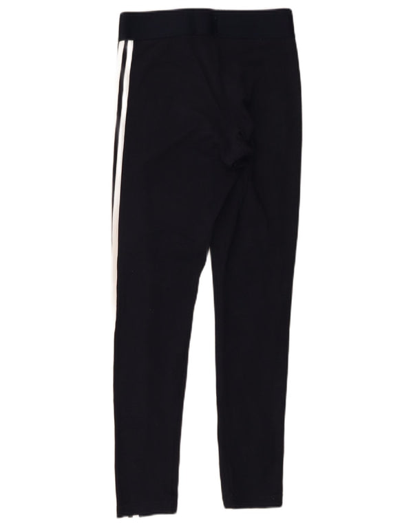 Adidas Womens Leggings UK 8/10 Small Navy Blue Cotton