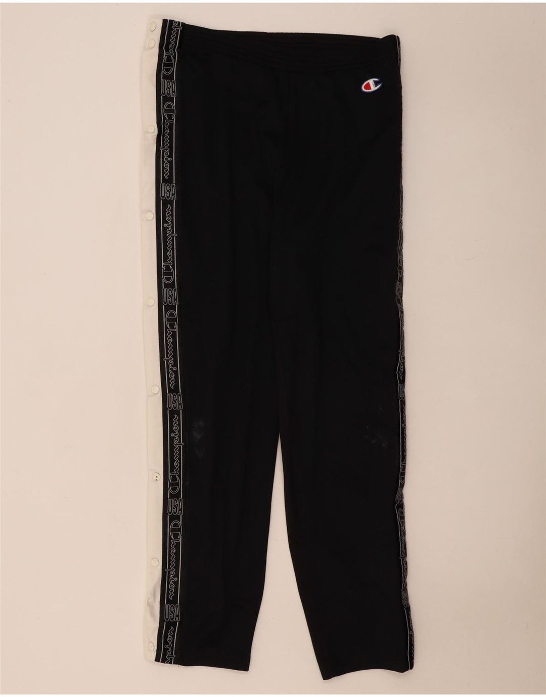 Champion Mens Graphic Tracksuit Trousers Medium Black Colourblock
