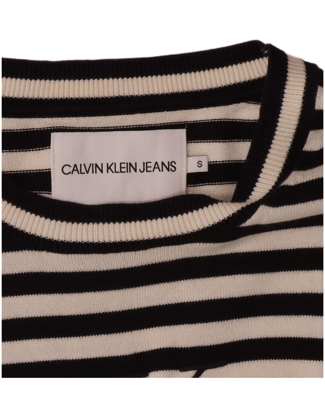 Calvin Klein Womens Boat Neck Jumper Sweater UK 10 Small Black Classic