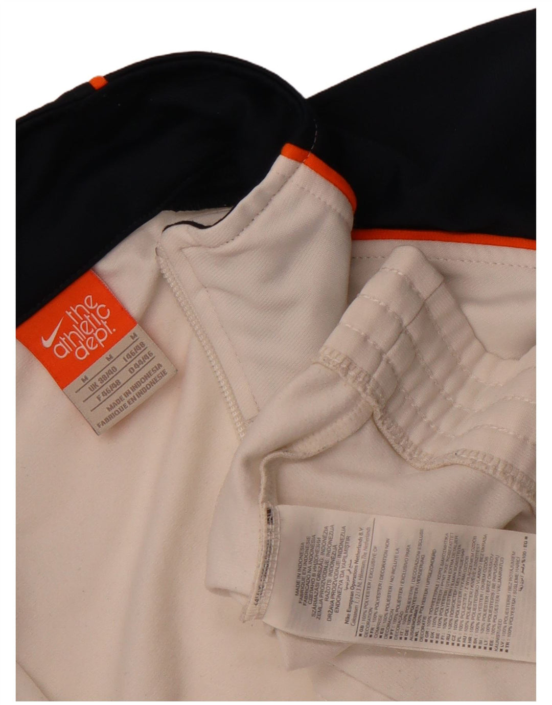 Nike Mens Tracksuit Top Jacket UK 38/40 Medium White Colourblock Polyester