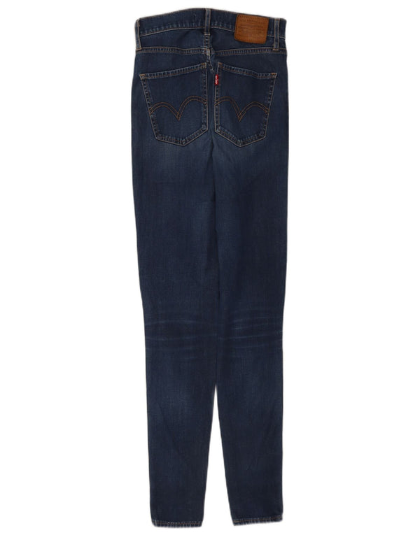 Levi's Womens Mile High Super Skinny Jeans W25 L30 Navy Blue Cotton