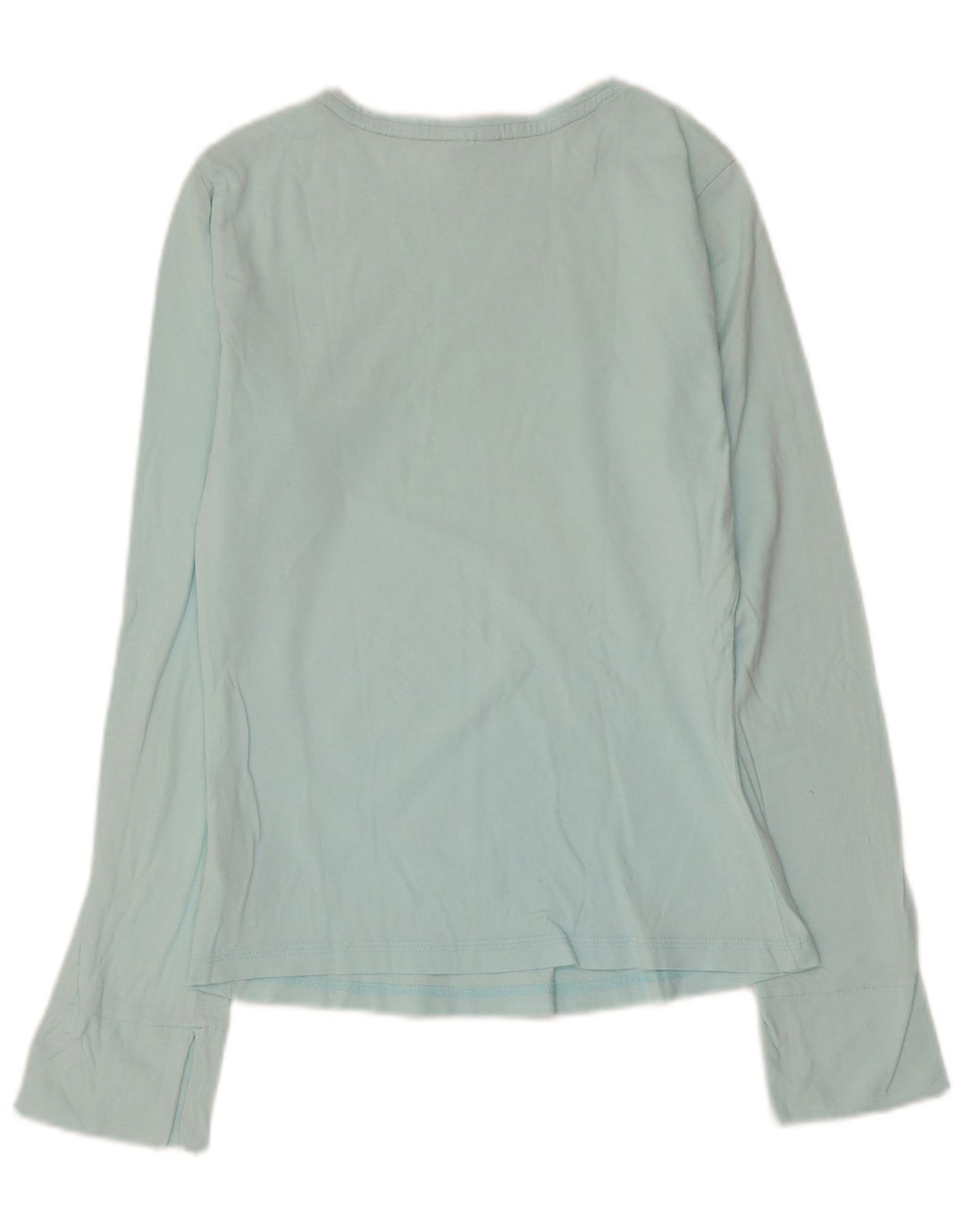 ADIDAS Womens Top Long Sleeve UK 10 Small Blue Cotton