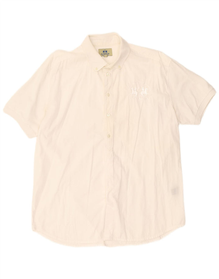 LA MARTINA Mens Buenos Aires Short Sleeve Pullover Shirt XL White