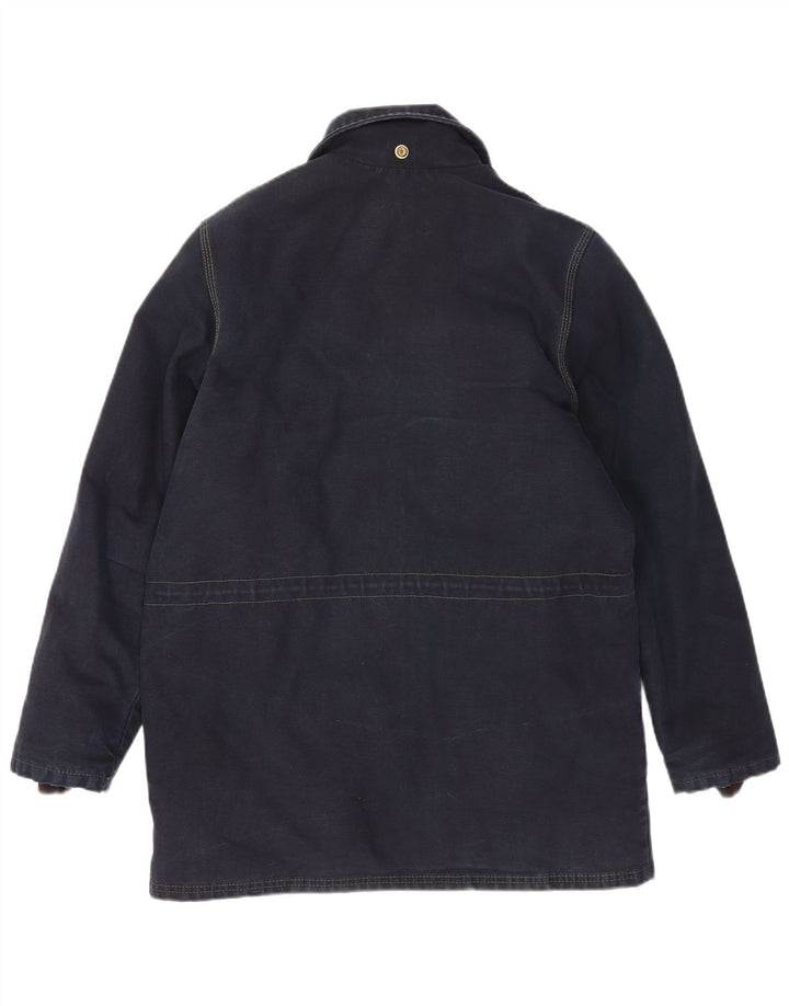 Richlu Mens Padded Jacket UK 36 Small Navy Blue Cotton