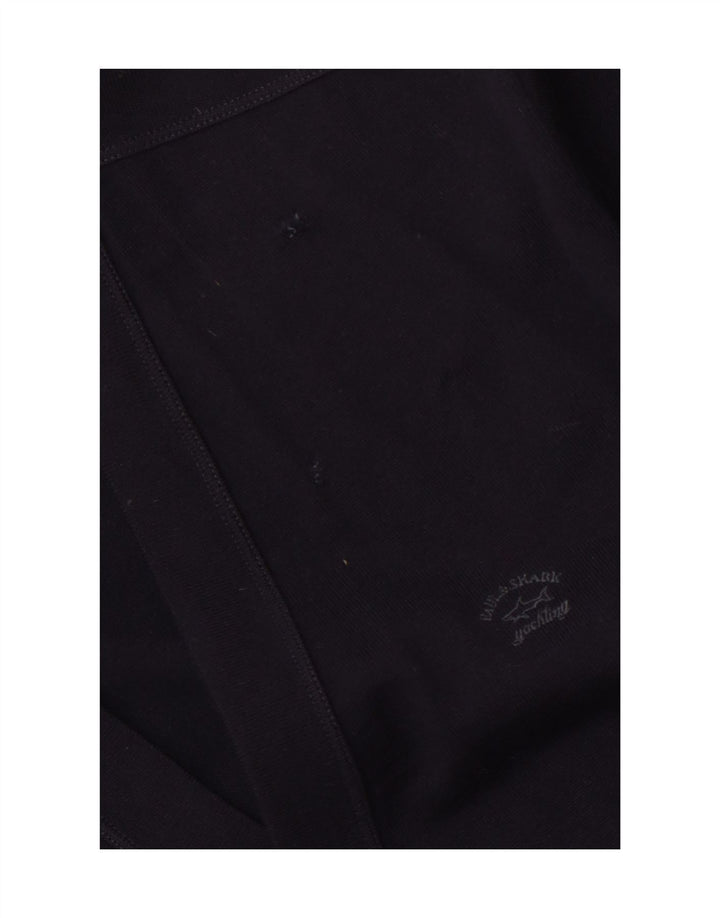 PAUL & SHARK Mens Cardigan Sweater Large Navy Blue Wool