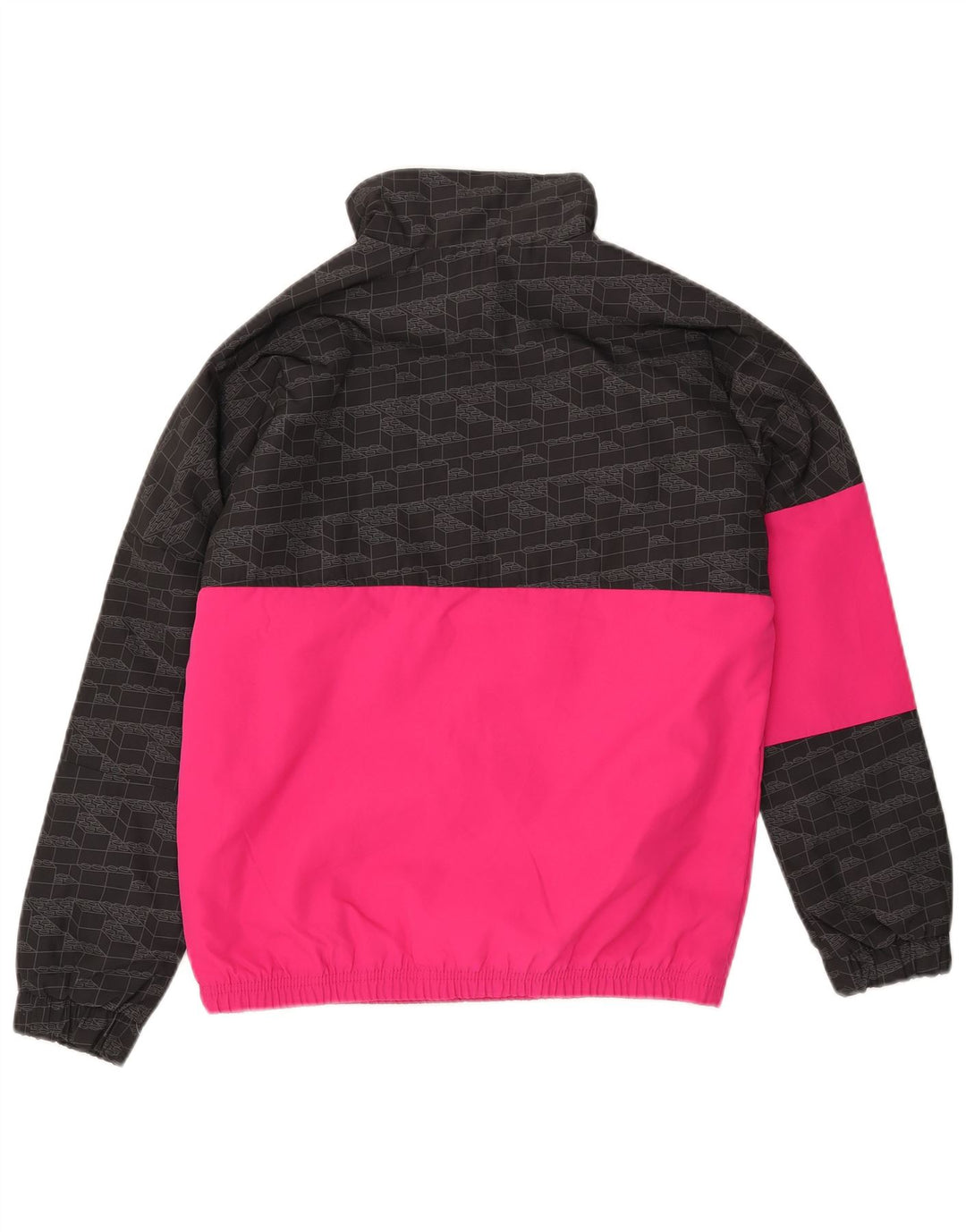 ADIDAS Girls Graphic Anorak Jacket 11-12 Years Pink Colourblock Polyester