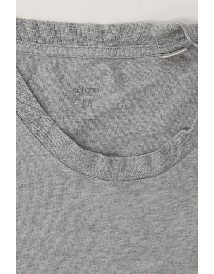 ADIDAS Mens T-Shirt Top Medium Grey Flecked