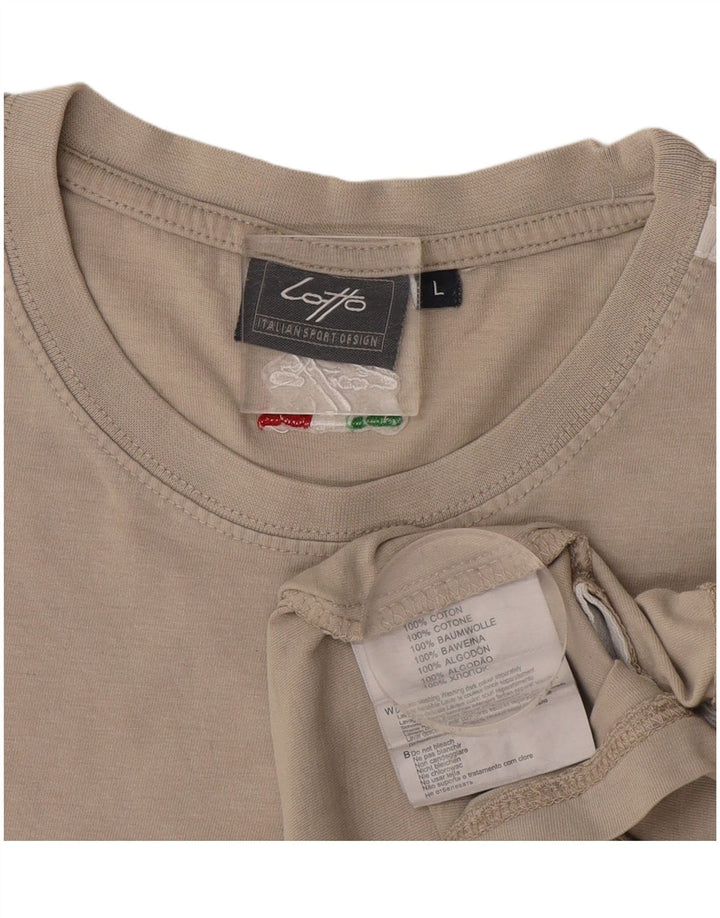 Lotto Mens T-Shirt Top Large Grey Cotton