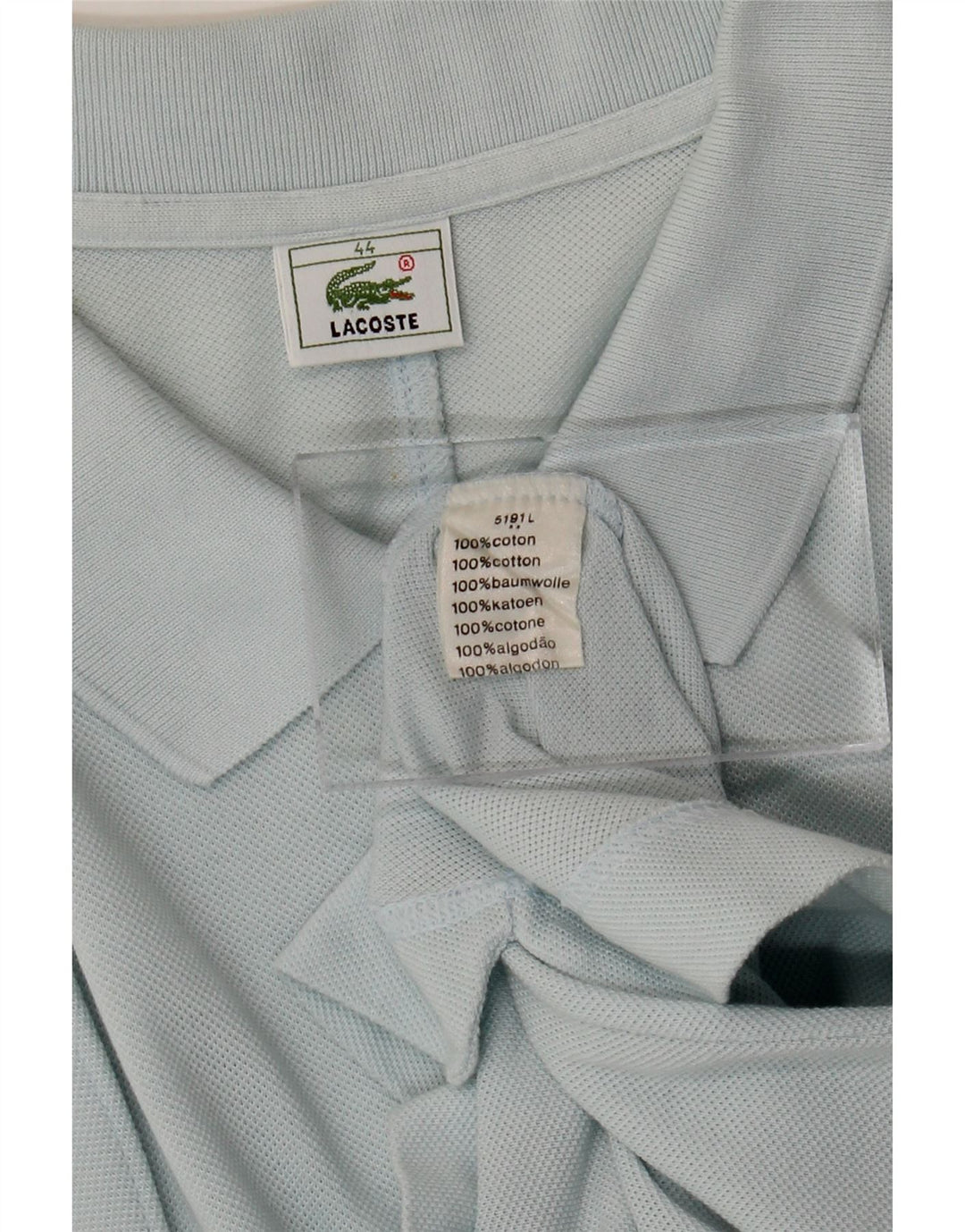 LACOSTE Womens Sleeveless Shirt Size 44 Large Blue Cotton Vintage Lacoste and Second-Hand Lacoste from Messina Hembry 