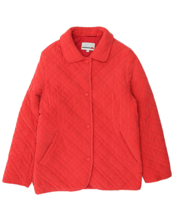 Astrolabio Womens Quilted Jacket IT 44 Medium Pink Polyester