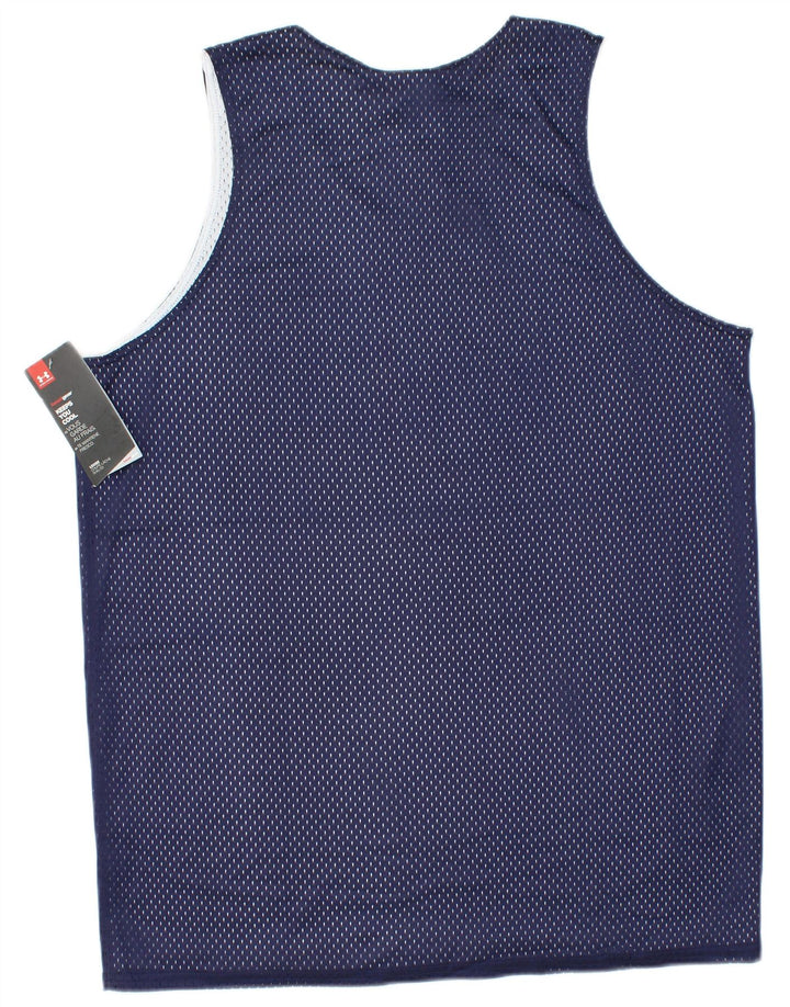 UNDER ARMOUR Mens NBA Graphic Vest Top Medium Navy Blue Polyester