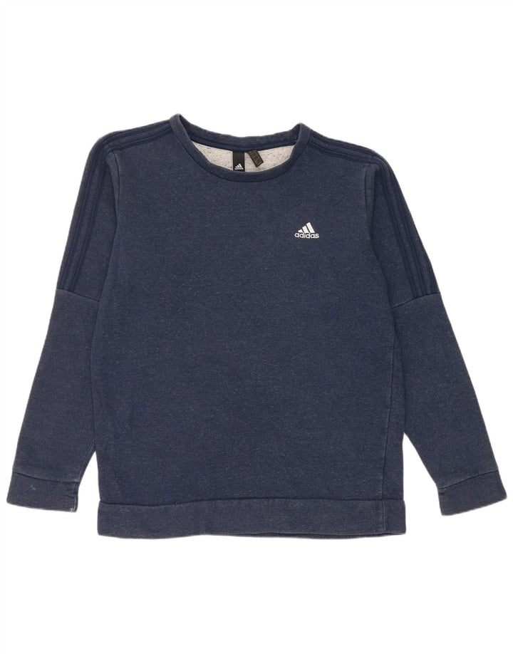 Adidas Mens Sweatshirt Jumper Medium Navy Blue Cotton