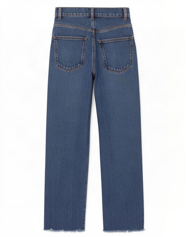 Zara Womens Straight Jeans EU 34 2XS W24 L28 Blue Cotton