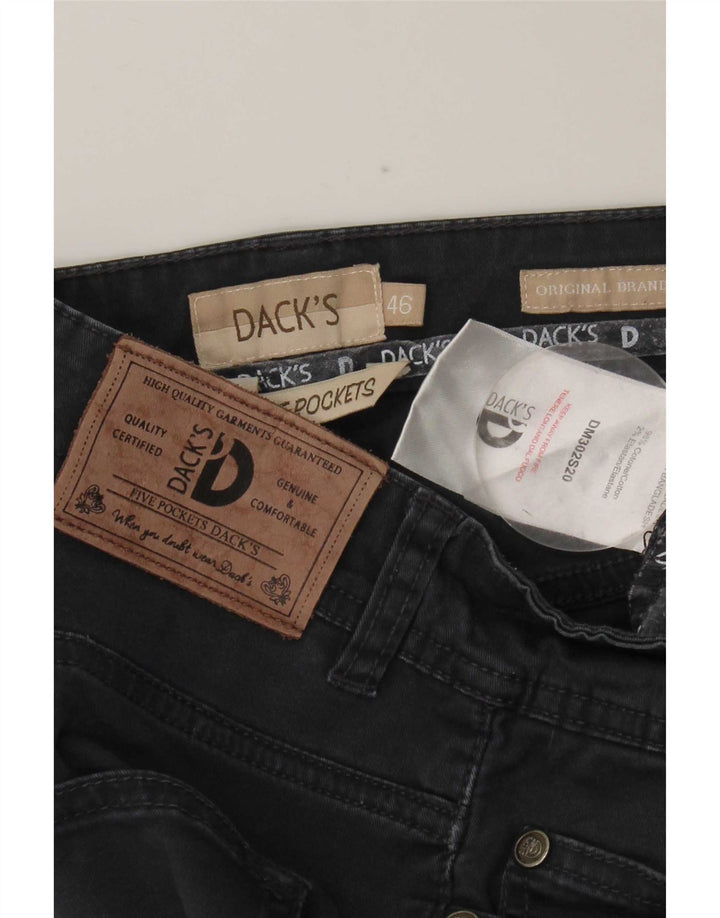 Dack's Mens Slim Jeans IT 46 Small W30 L31 Navy Blue Cotton