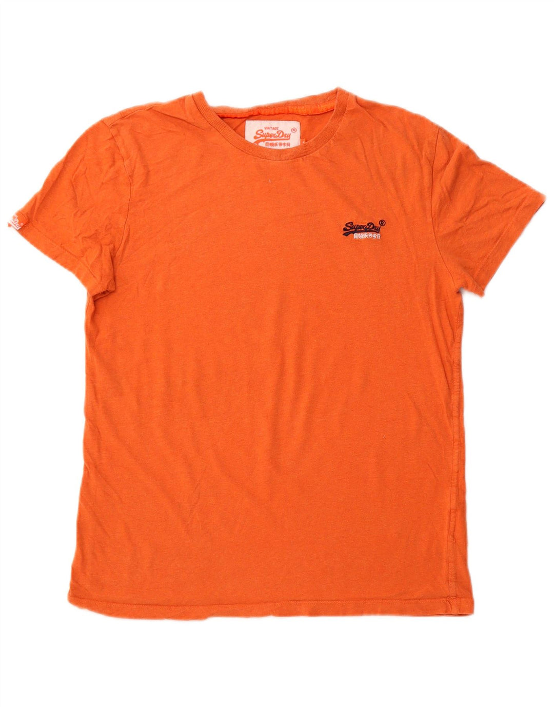 Superdry Mens Graphic T-Shirt Top Small Orange Cotton