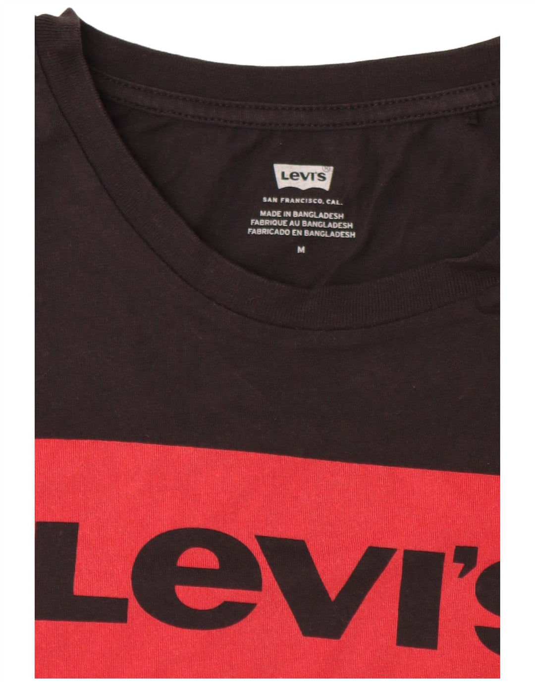 Levi's Womens Graphic T-Shirt Top UK 14 Medium Black