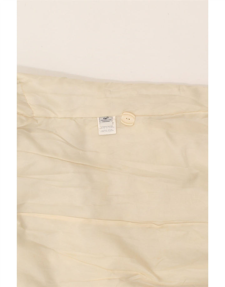 COCONUDA Womens Leather Coat UK 14 Medium Off White Leather Vintage Coconuda and Second-Hand Coconuda from Messina Hembry 