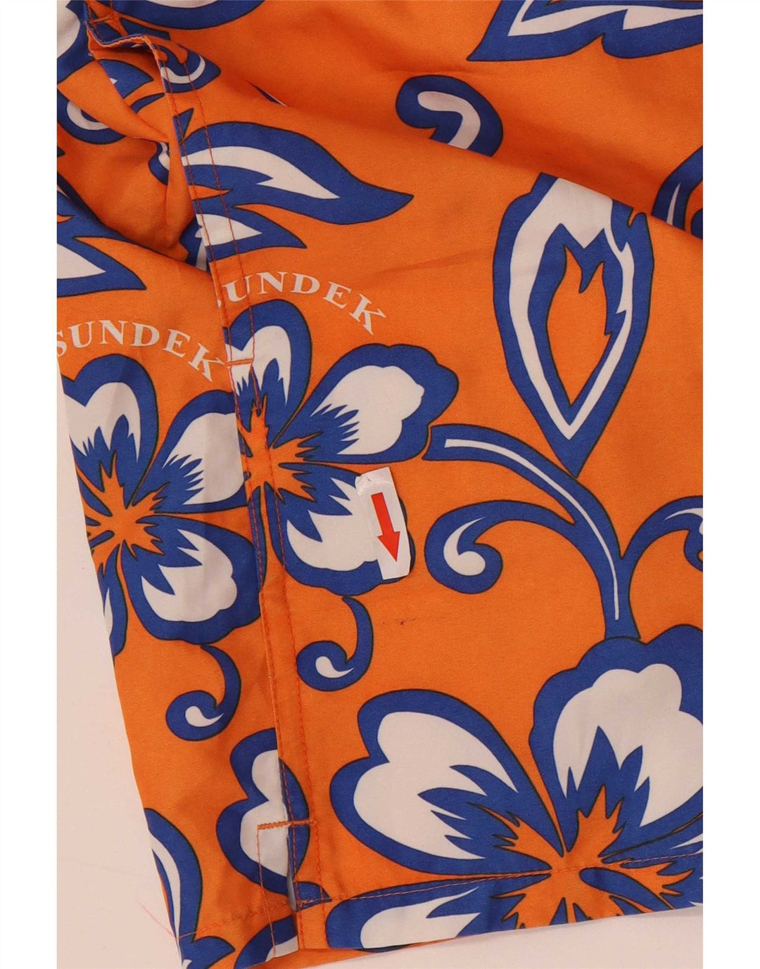Sundek Mens Graphic Swimming Shorts Medium Orange Floral Polyester