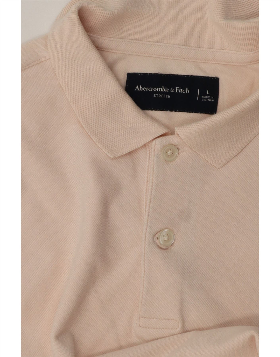 ABERCROMBIE & FITCH Mens Polo Shirt Large Pink