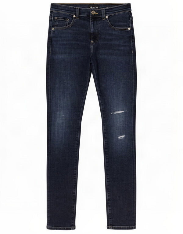 Guess Girls Distressed Skinny Jeans 11-12 Years W24 L28 Blue Cotton